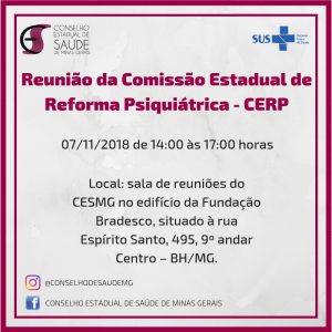Reunião da Comissão Estadual de Reforma Psiquiátrica - CERP
